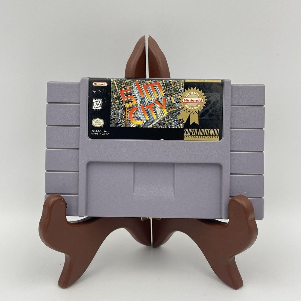 SimCity SNES (Super Nintendo Entertainment System, 1991) Cartridge Authentic